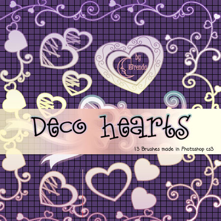 Картинки Скачать Сердца Deco для фотошопа