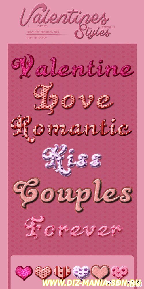 Картинки Скачать стили 6 Colored Valentines