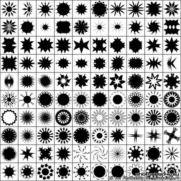 Картинки Скачать фигуры звезды для фотошопа