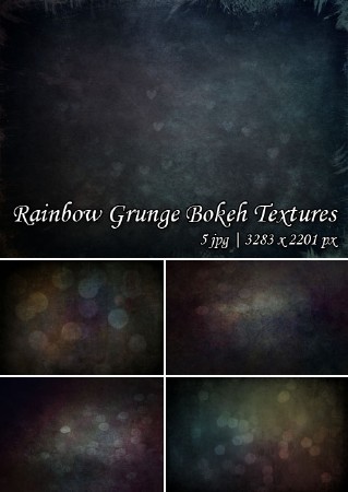 Картинки Скачать Rainbow gunge bokeh textures